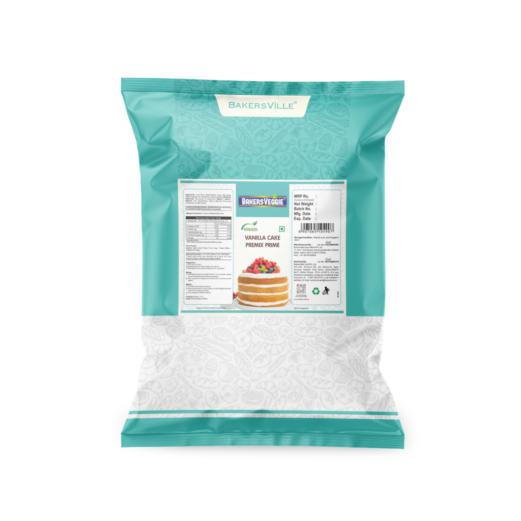 Bakersveggie Eggless (Vanilla Cake Premix Prime) – Bakersville